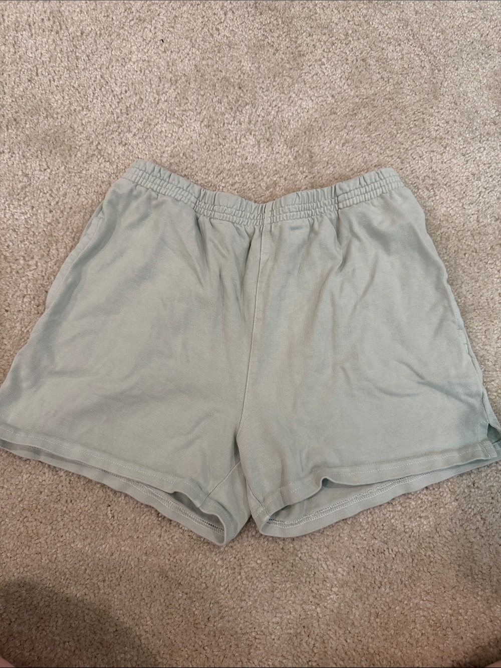 Brandy Melville Light Sage Elastic-Waist Lounge Shorts